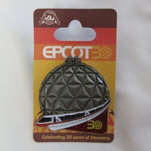 Epcot 30th Anniversary Pin Disney World WDW Hinged Spaceship Monorail 2012 Card